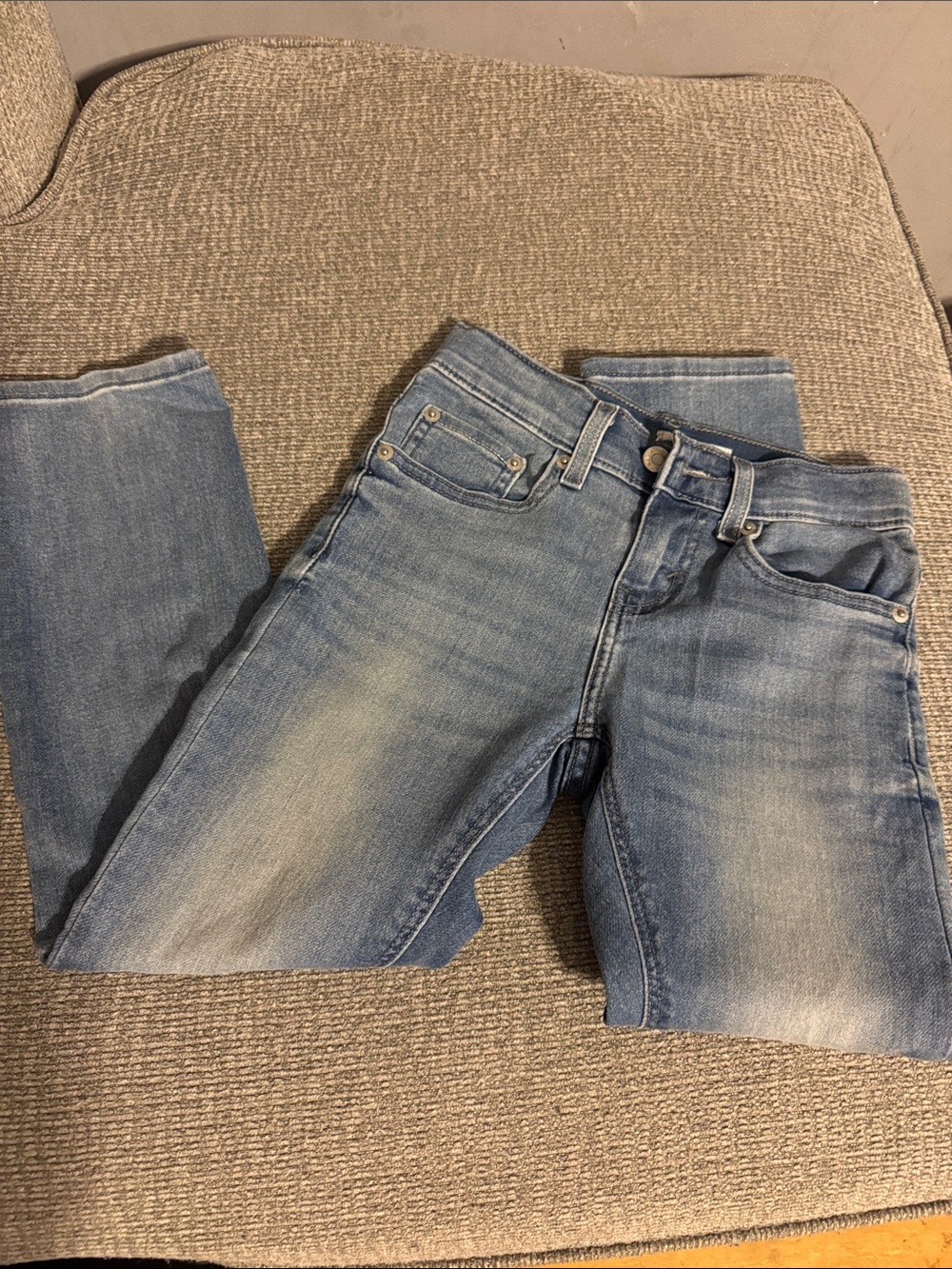 Light Wash Boys Straight Jeans - Classic Denim